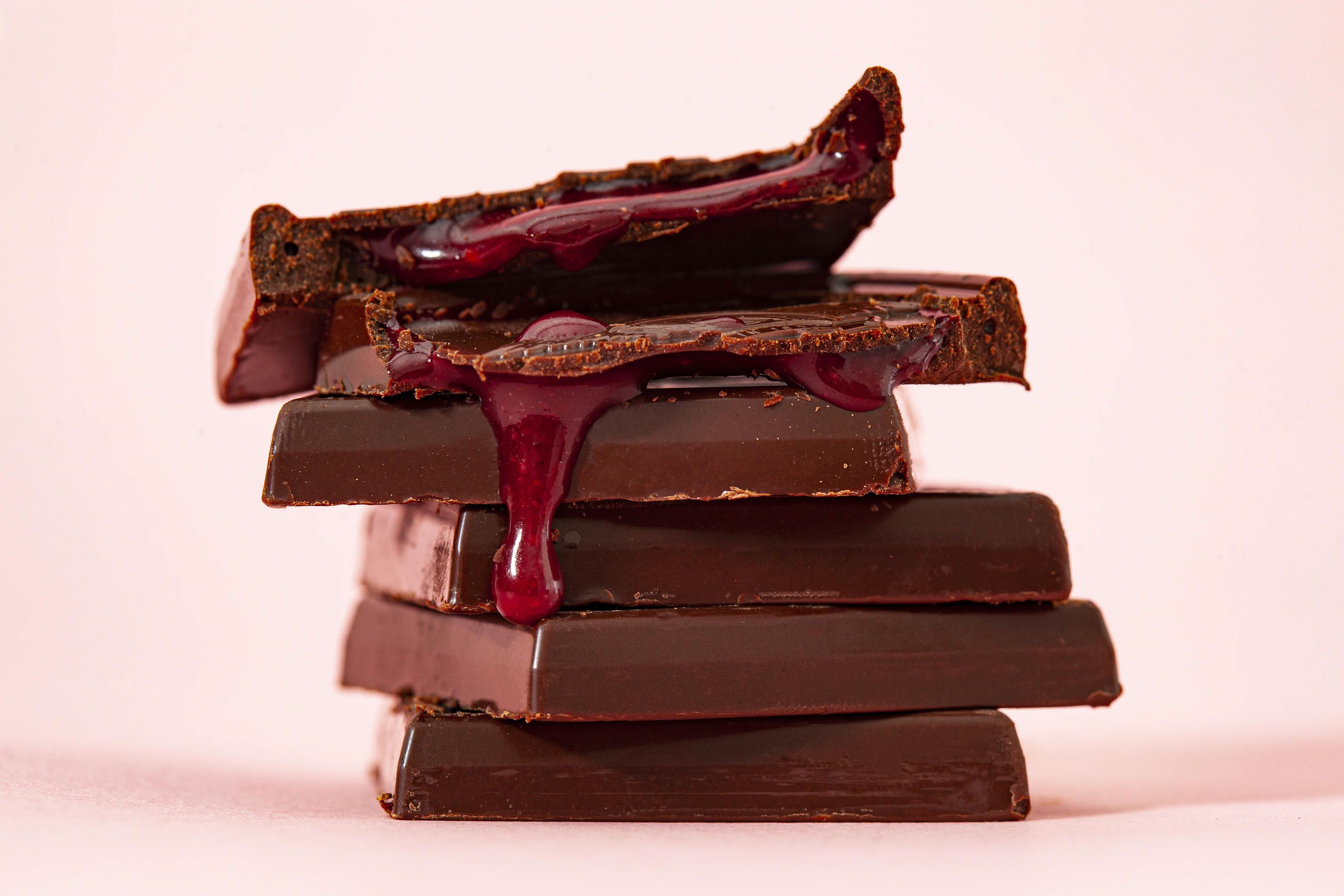 Chocolate Stacked With Sauce Chocolate Stacked